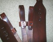 4 Groomsmen Gifts 4  Personalized Leather Rifle Slings with Monogrammed Initials