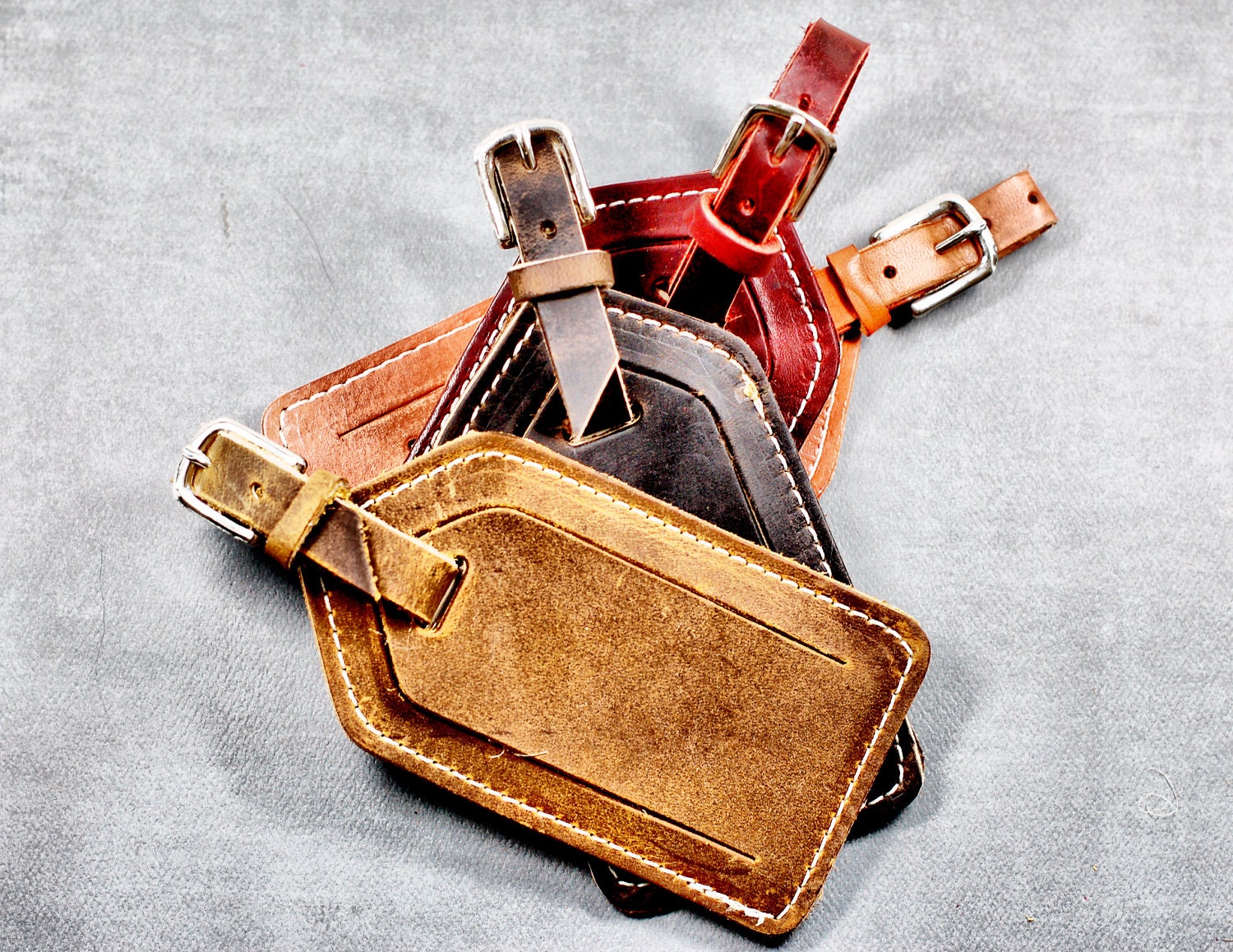 Leather Luggage Tag - Travel Gift with Free Monogramming