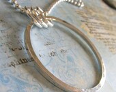 Super long classic sterling silver ring necklace.  Artisan handmade. Quality 30" 2mm ball chain.  Simple modern jewelry for her. Gift.