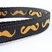 The Hipster - Mustache Dog Collar / Adjustable / Pet Accessories / Handmade / Handlebar Mustache / Collars