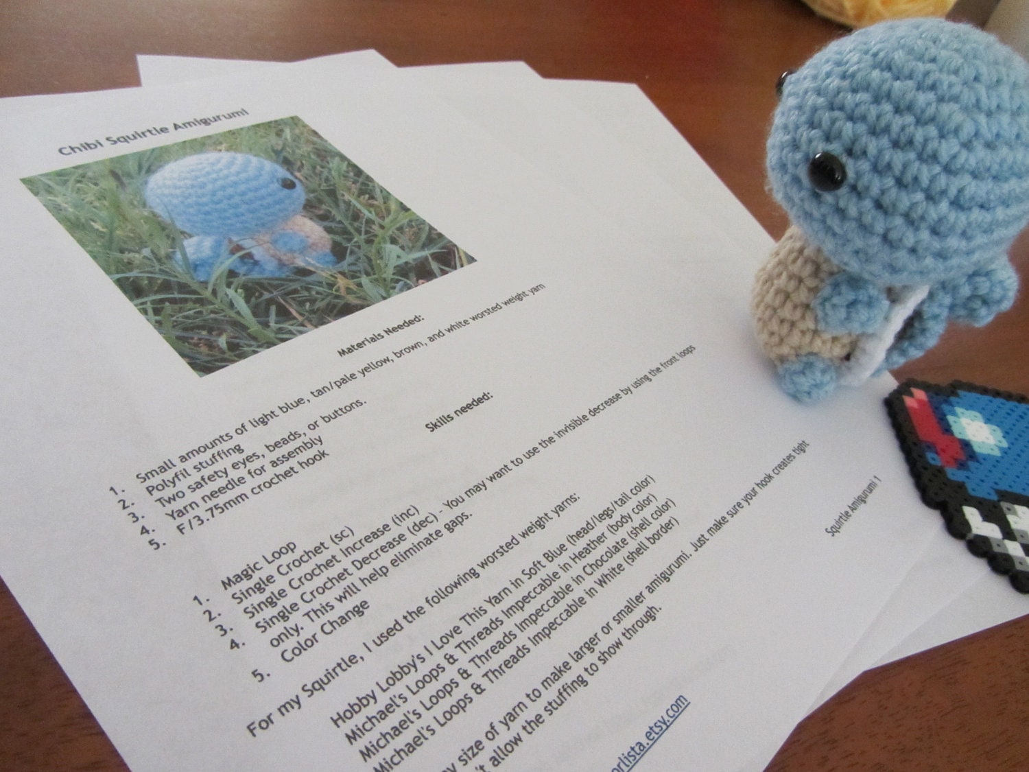 PATTERN - Chibi Squirtle Amigurumi