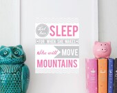 8x10 Let HER sleep print custom color nursery