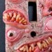 polymer clay switchplate Bitey McToothcrunch