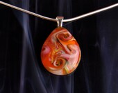 Handmade Dichroic Silver Fused Glass Pendant Necklace