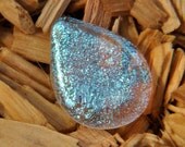 Handmade Dichroic Fused Glass Focal Cab Bead for Pendant Necklace