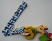 Sophie Saver Blue and Green Chevron