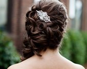 Katherine Swarovski Rhinestones and Pearls Hair Comb / Vintage Flavor / Beautiful Head piece / Weddings