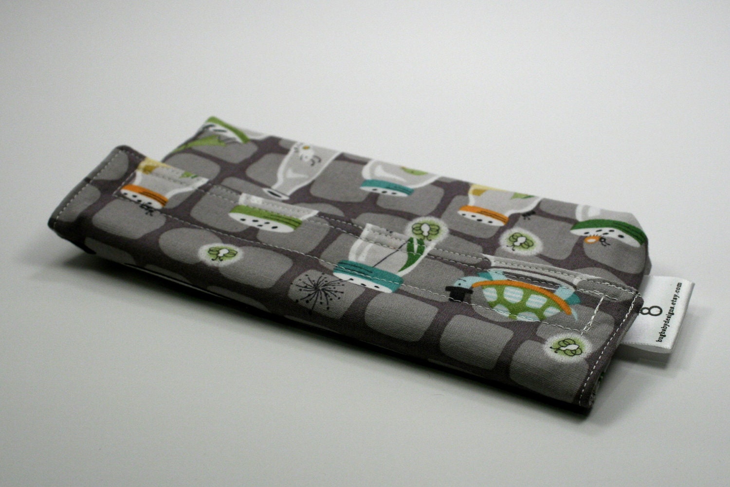 Reusable eco friendly washable Snack Bag - bugs in jars on grey