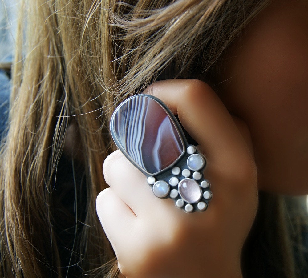 Add One Drop of Magic - Botswana Agate Sterling Silver Ring
