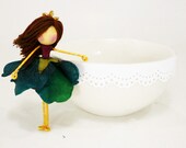 Flower Fairy Play Doll, Blue Fairy Princess, Dollhouse Doll, Flower Princess Waldorf Doll, Miniature Fairy Doll, Faerie Miniature