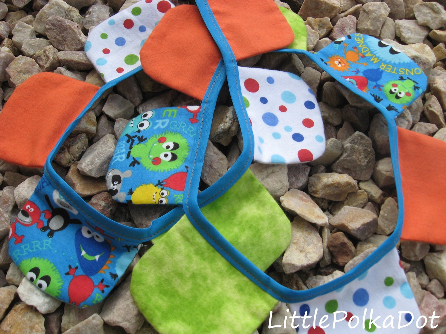 Monster Party, reusable, birthday, fabric bunting, party banner