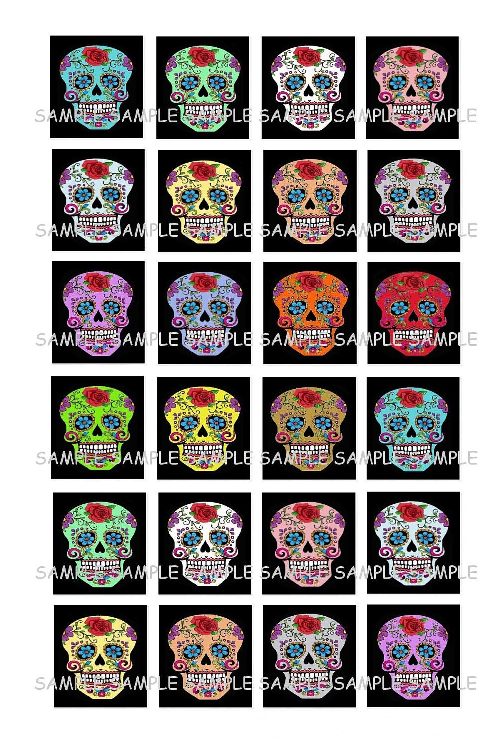 Colorful Sugar Skull