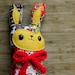 Marjorie - the woodland bunny with a red bow - Limited Edition Vintage Print - Made to Order