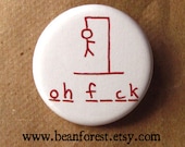 h ngman (hangman) - pinback button badge