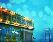 Carnival Festival Photos - Surreal Turquoise Aqua Festival Art, Carnival Baby Nursery Child Decor, Fun Slide Photo 8" x 12"