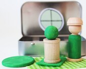 My Pocket Place - Green - Choose Your Color - Waldorf and Montessori Inspired Pretend Play Doll House Toy