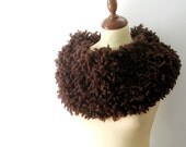 Brown Cowl Tube Scarf  Chocolate Brown