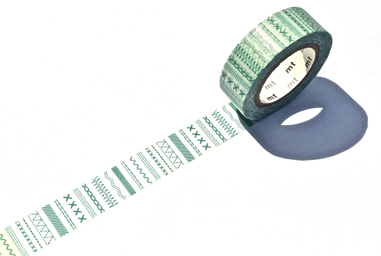 MT Washi Masking Tape -  Stitch Green (Christmas)