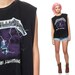 METALLICA Tank Top 90s Muscle Shirt Ride The Lightning Metal Band Faded Black 1990s Vintage Cut Off Low Armhole Cutoff Extra Small Medium XS