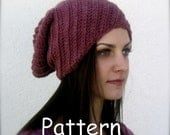 ribbed crochet  beanie PATTERN ONLY with variations