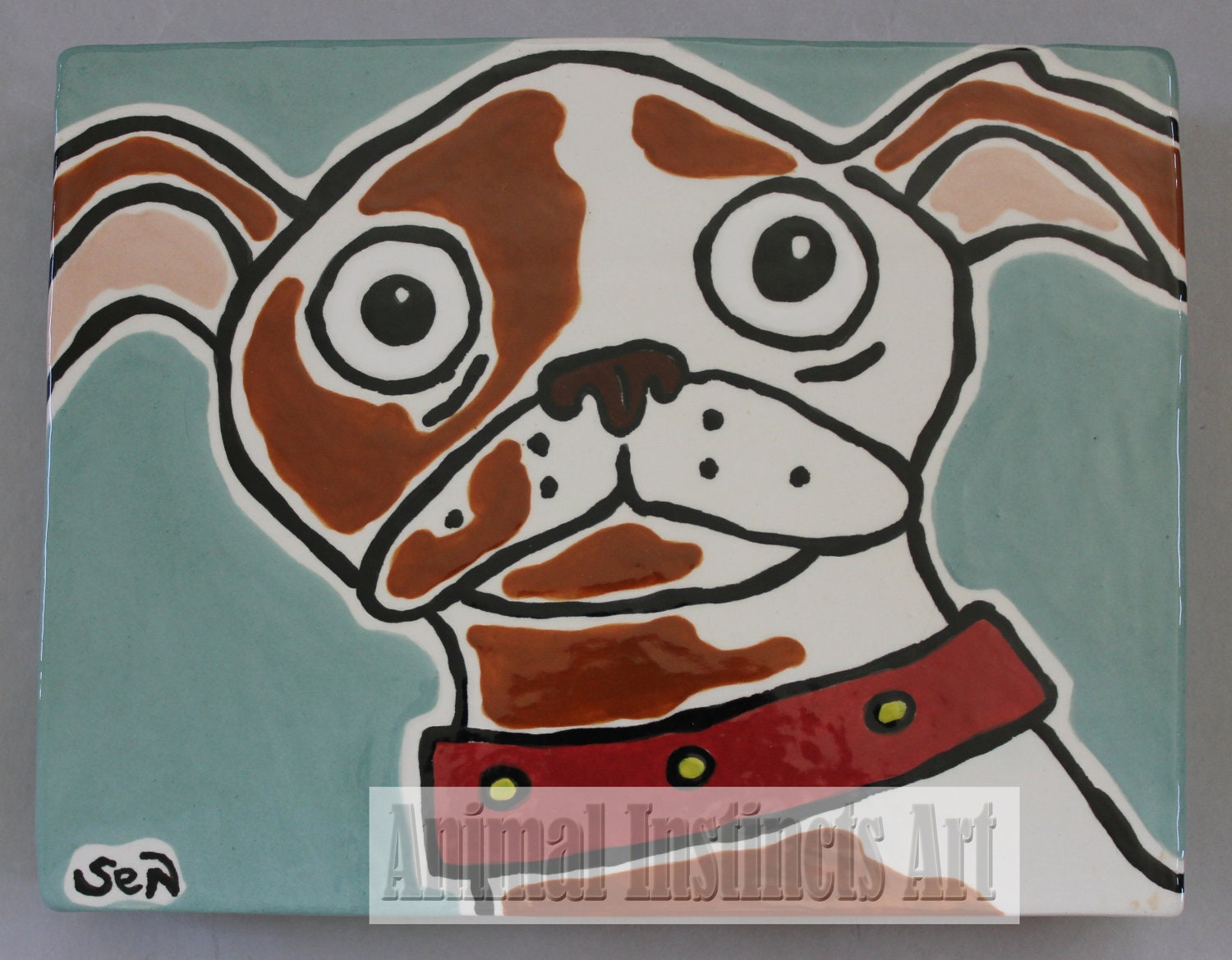 Porcelain Chihuahua Wall Tile Item 1158