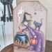 Handpainted Halloween Witch Decoration