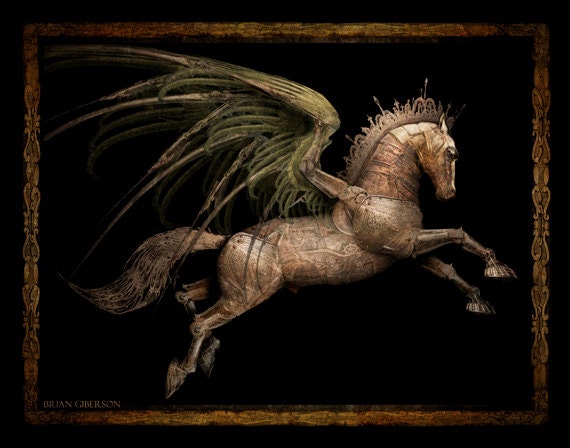 The Alchemist's Horse - Blank Note Card by Brian Giberson