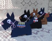 Scottish dog place setting set of 5