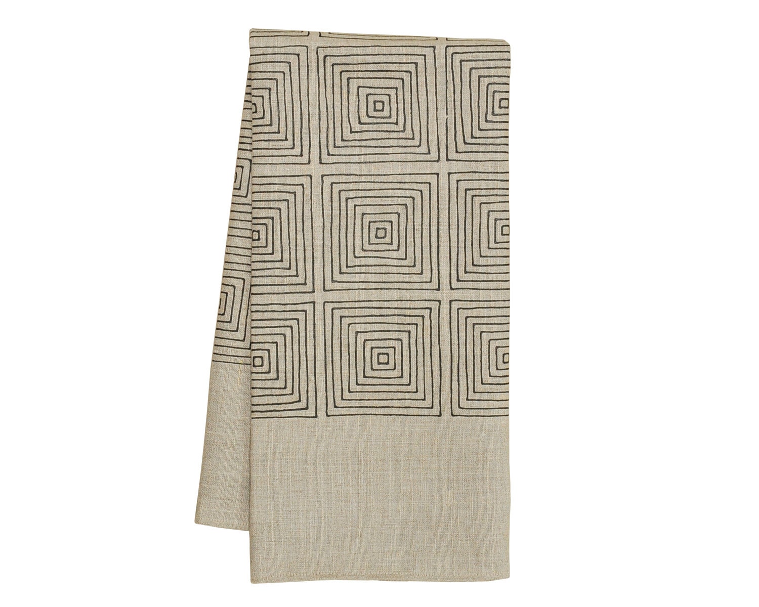 Natural Squares Tea Towel