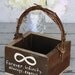 Flower Girl Basket Shabby Chic Forever Infinity Wedding Decor