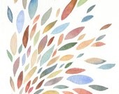 Feathers - Abstract Color Study - Original Watercolor Painting
