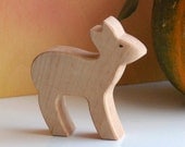 Carved Wooden DOE Female Deer, Handmade Toy Animal, Waldorf Inspired