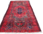 Stunning Large Vintage Persian Hamadan Wool Rug