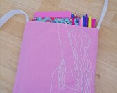 Pale Pink Embroidered Dancer Hip Bag