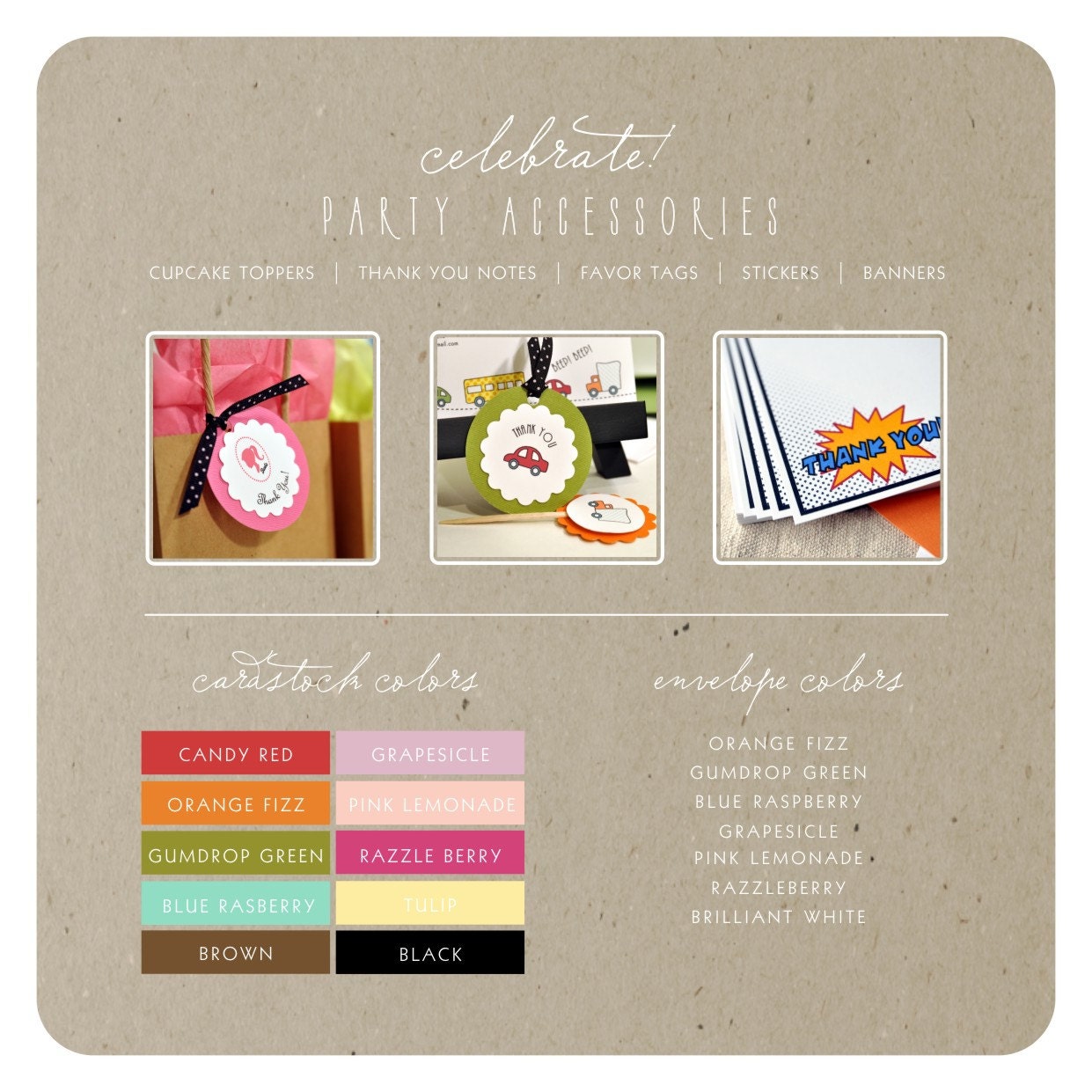 kite : birthday invitation set