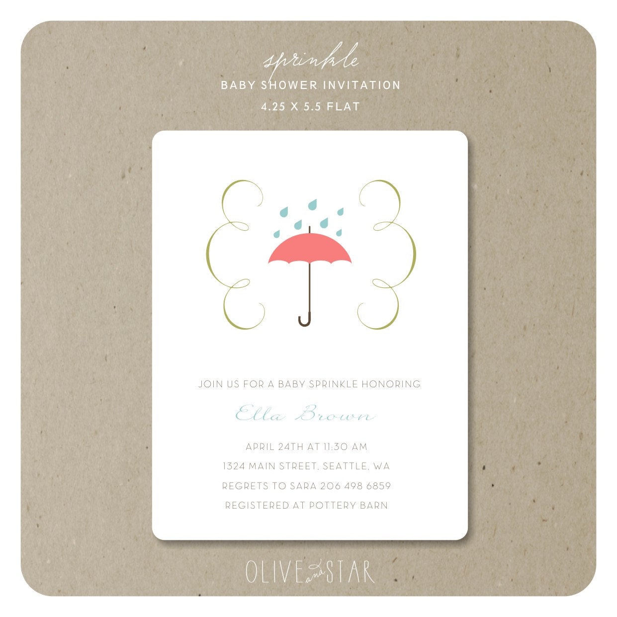 baby sprinkle : shower invitation set