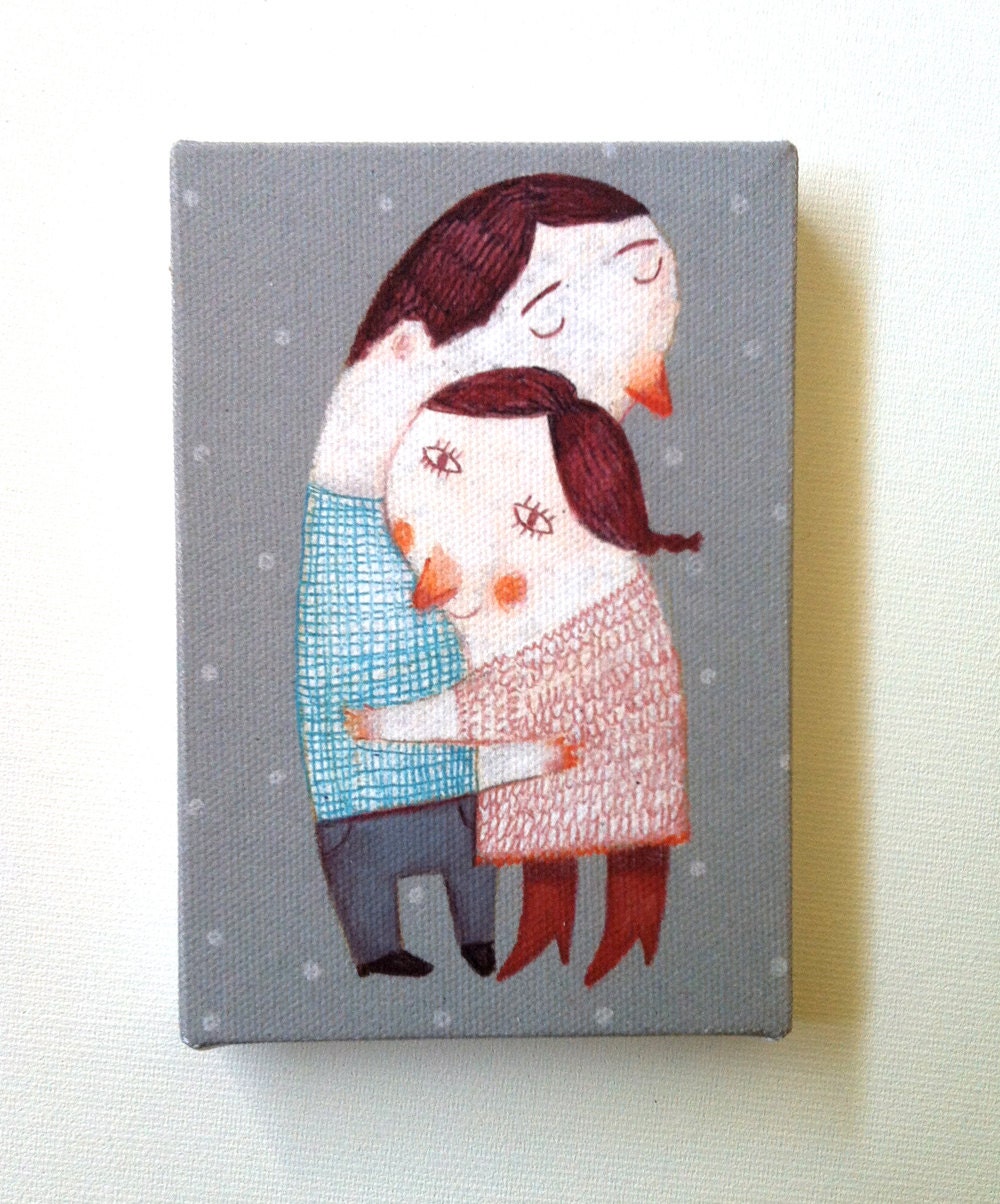 Just love me / Tiny canvas print