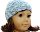 American Girl Doll Hat Beanie Blue Diamond Pattern