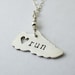 I love running necklace