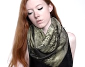 SALE Moon Circle Scarf, Infinity Scarf, Soft Organic Cotton