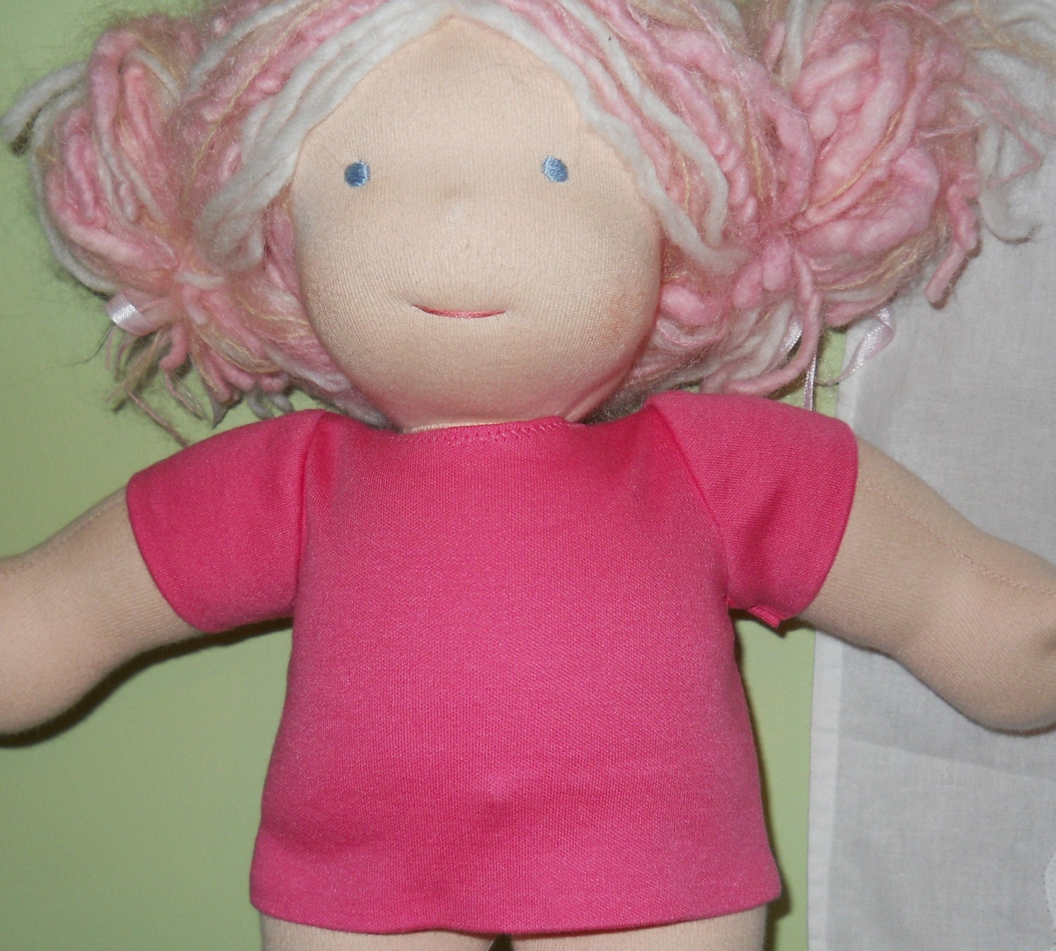 You CHOOSE from 15 COLORS - Girls Short Sleeved T-shirt - Waldorf Doll Clothes - 15 Inch Size - G