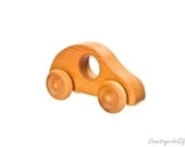 Wooden Toy Cars - Handcrafted Natural and Organic Wooden Toy Car - Hardwood Wooden Toy Buggy Car  - Cherry Wood  - Wooden Toy Cars