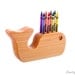 Crayon Holder - Natural & Organic Wooden Whale 8ct Crayon Holder