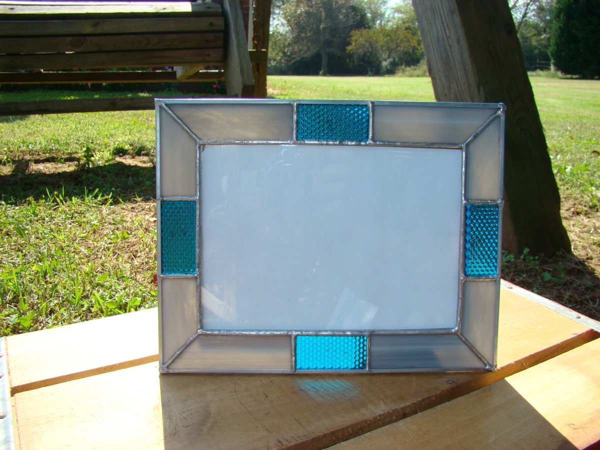 5 x 7 Gray and Blue Picture Frame