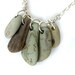 Natural stone necklace handmade from real river stone. "Rock Collection, Woodland Mists" 1255