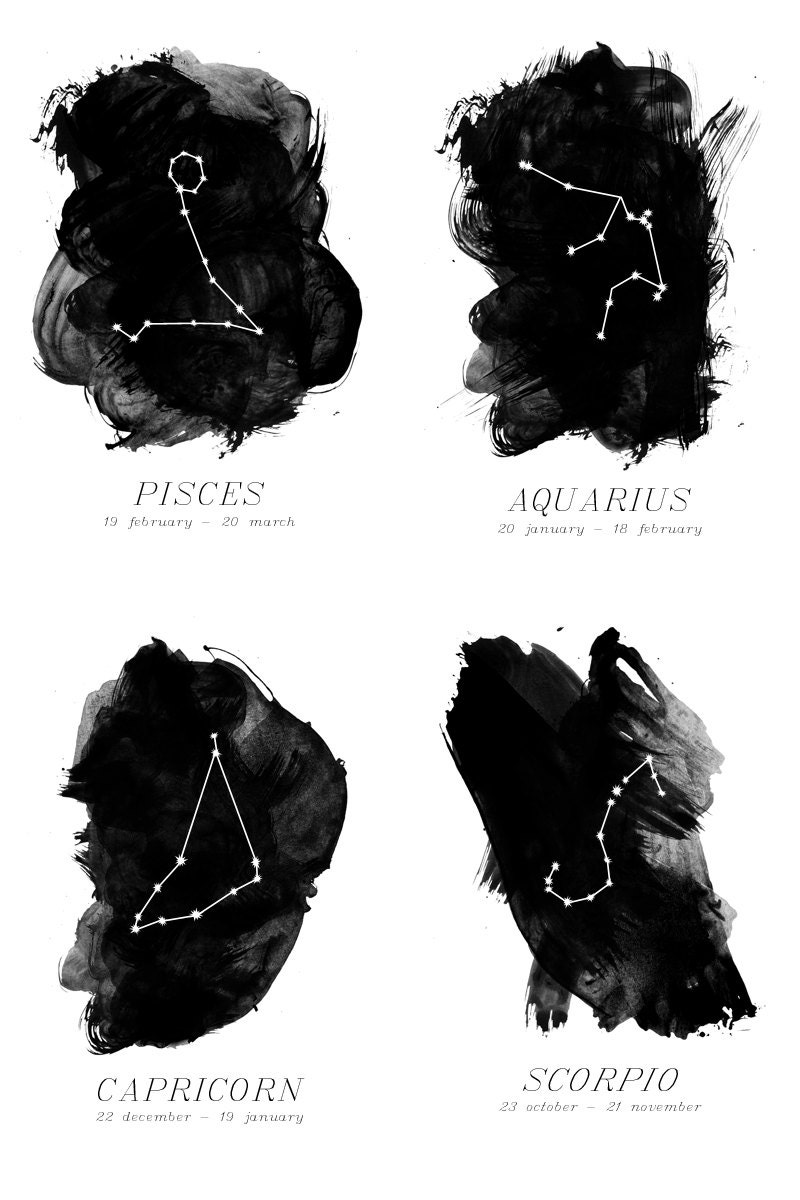 11x17 zodiac sign print