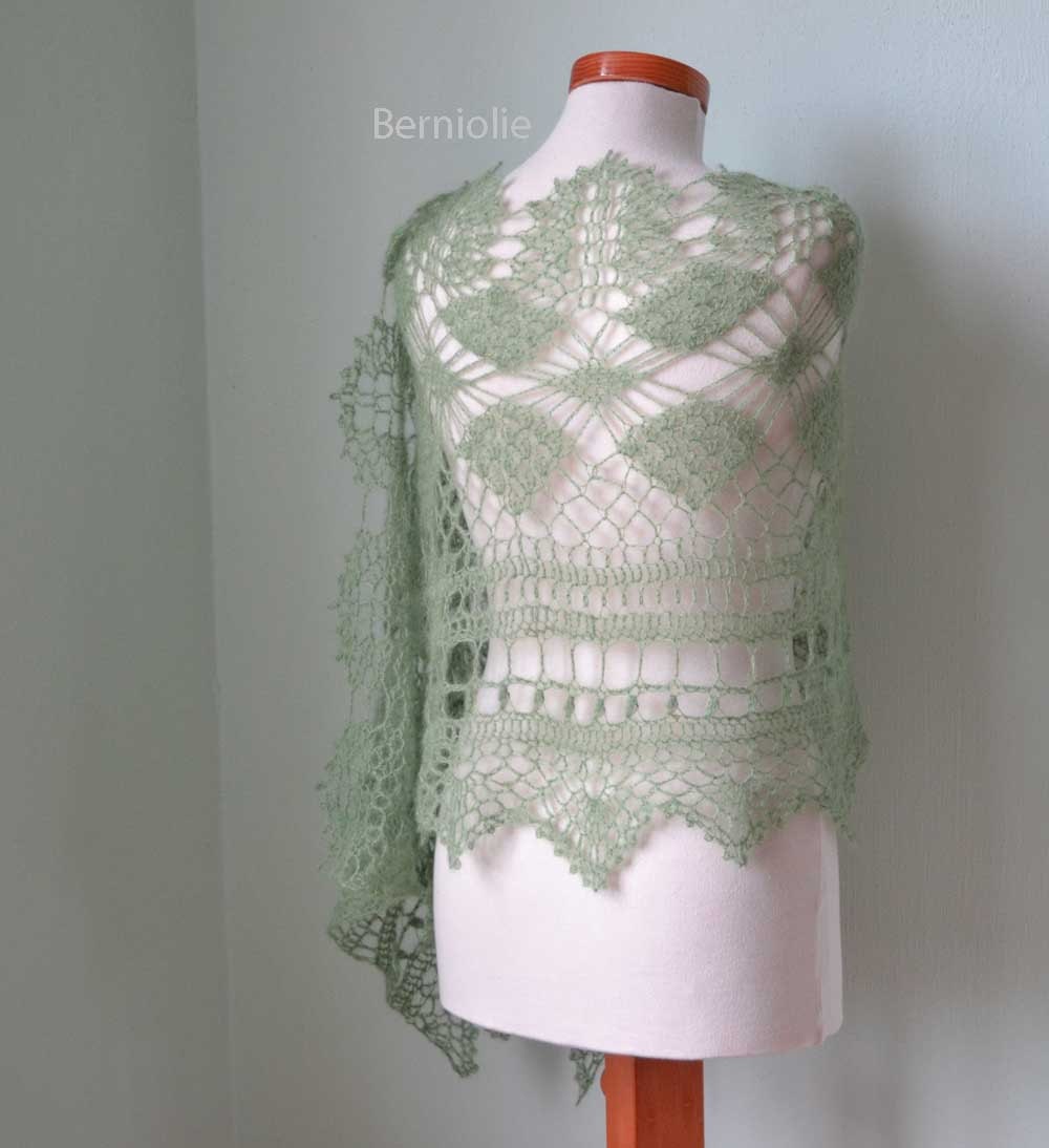 INSTANT DOWNLOAD, MISITU, Crochet shawl pattern pdf