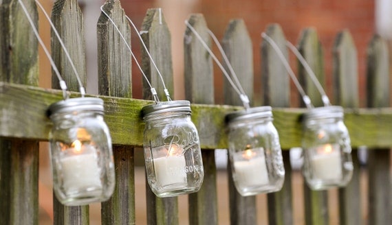 Wedding Mason Jar 3 in 1 Candle Holder/ Flower Holder/ Planter Set of 50