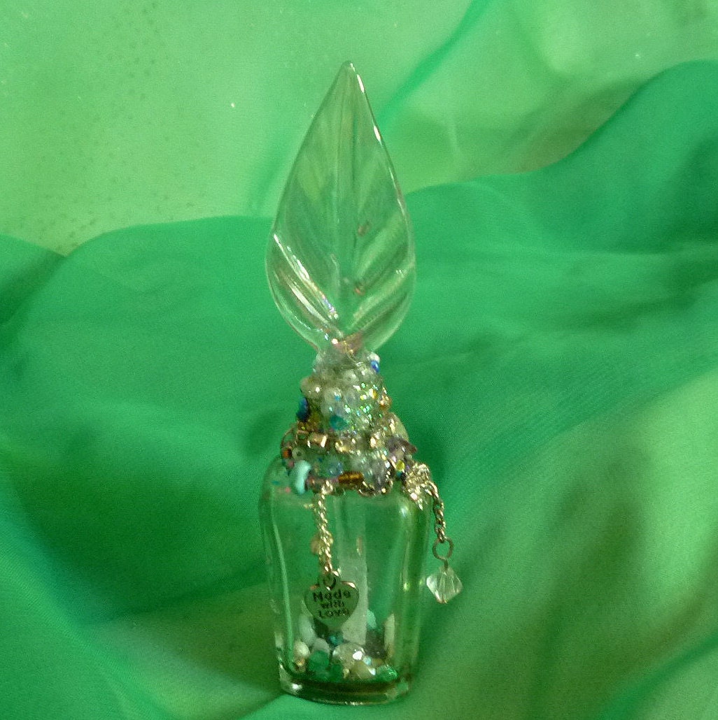 Glass Bottle, Fantasy Art Jar, Home Decor by mystic2awesome