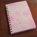 Handmade Recycled Paper - Art Journal Pink Flower Paper Cover
